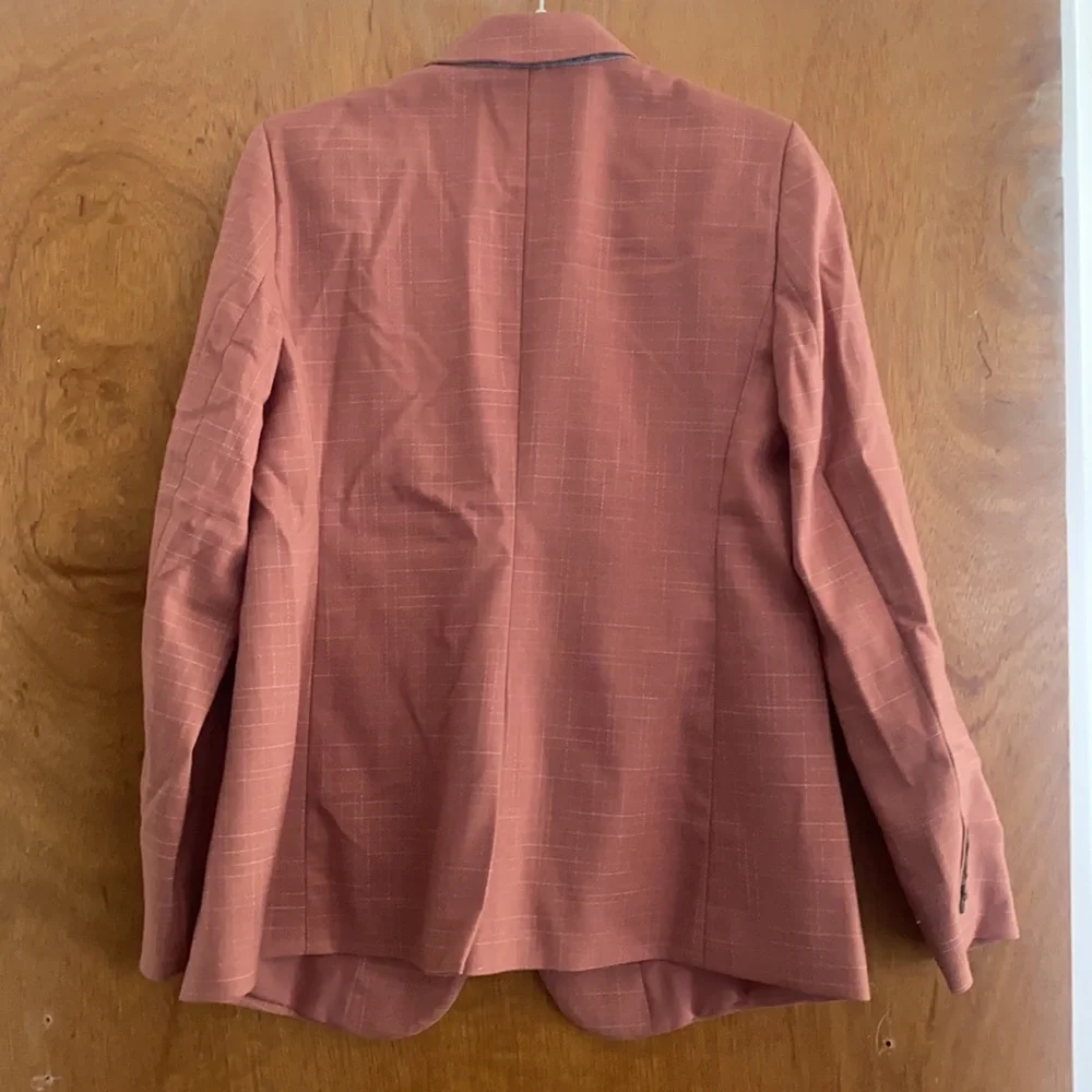 [NEW!] ANN TAYLOR Long One Button Bi-Stretch Suiting Blazer in Rose Pink: 2P - Picture 3 of 9